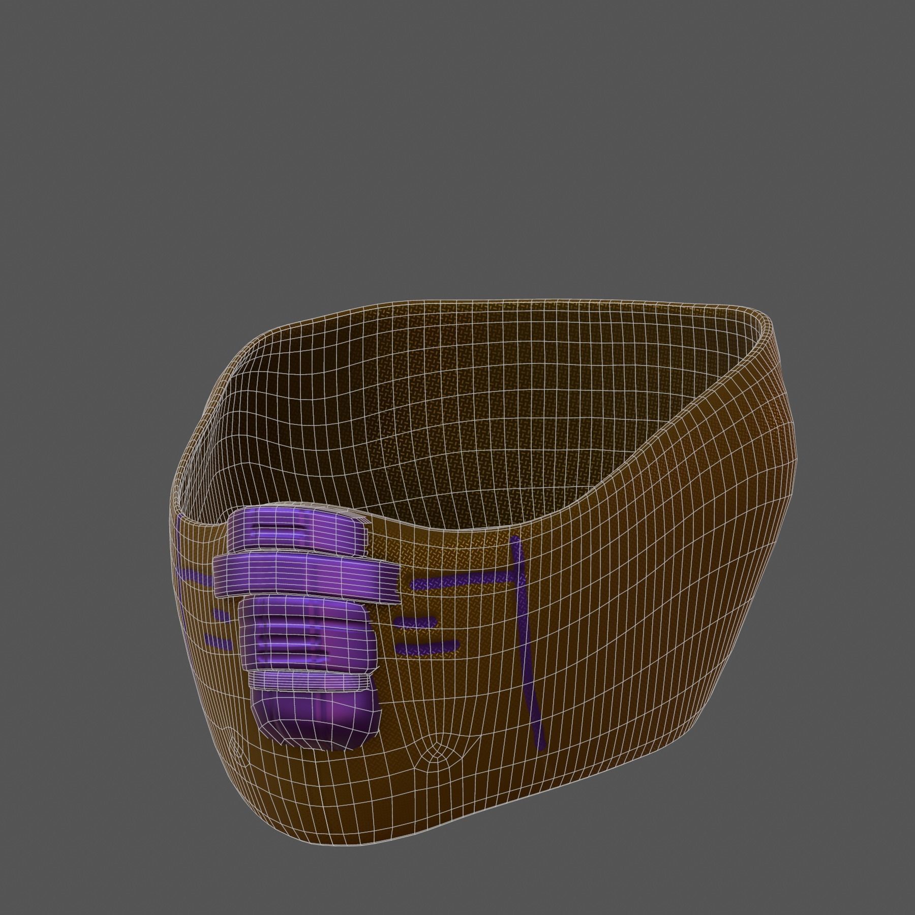 Gas mask helmet 3d model scifi Low-poly Low-poly 3D model_7