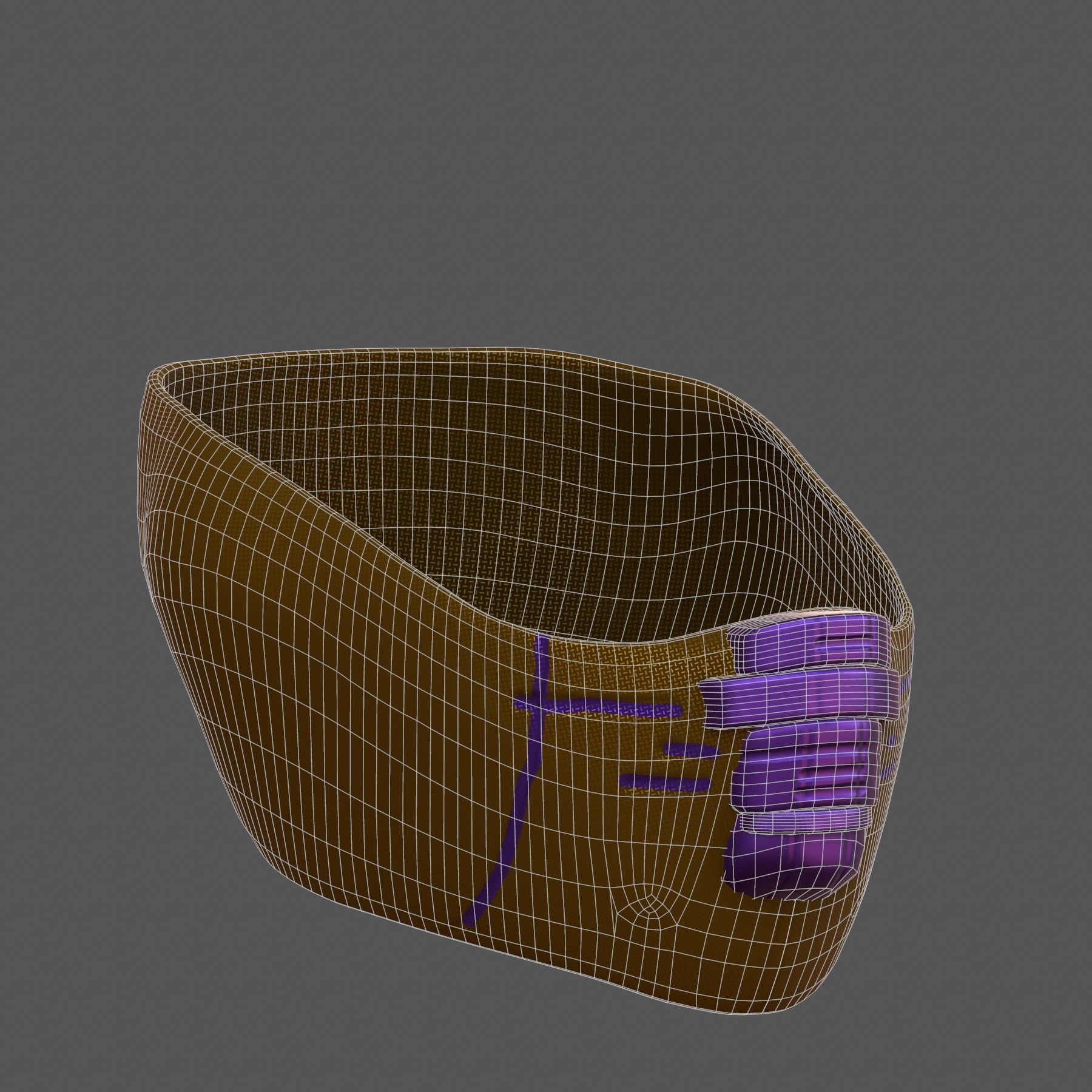 Gas mask helmet 3d model scifi Low-poly Low-poly 3D model_8