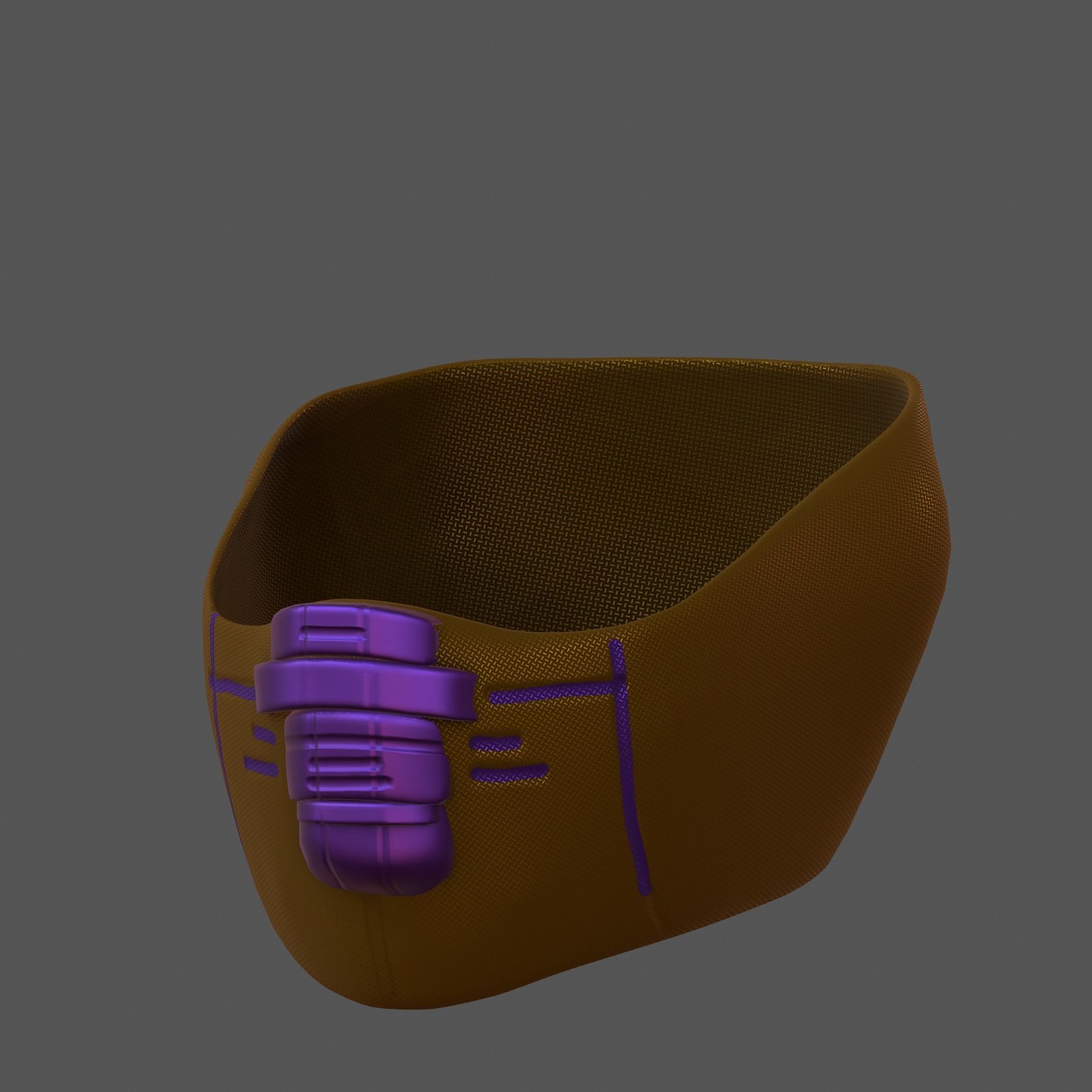 Gas mask helmet 3d model scifi Low-poly Low-poly 3D model_6