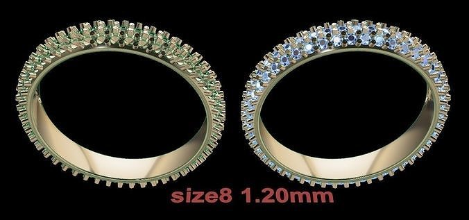 Dainty Cluster Diamond Infinity Band Size8 3D print model