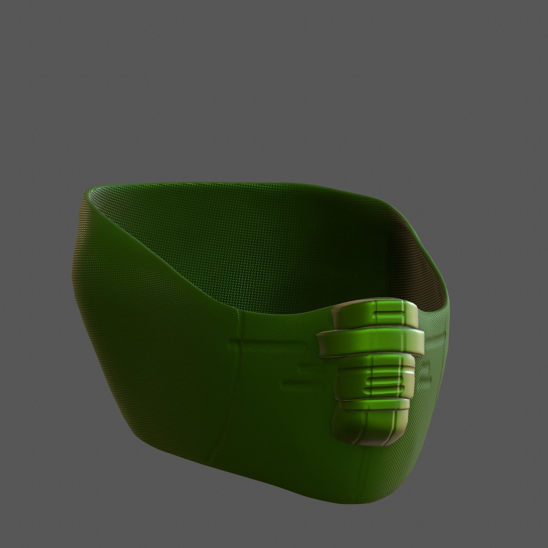 Gas mask helmet 3d model scifi Low-poly Low-poly 3D model_3