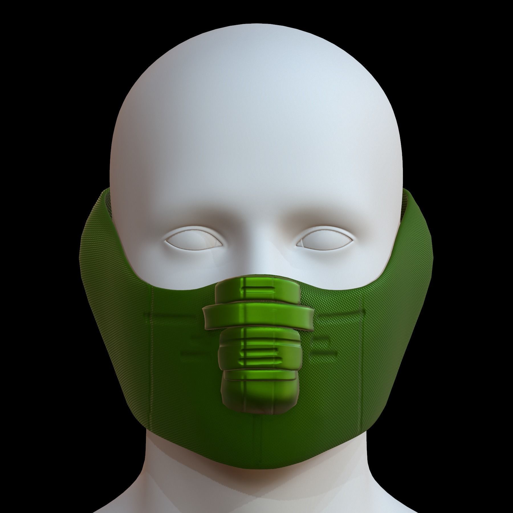 Gas mask helmet 3d model scifi Low-poly Low-poly 3D model_1