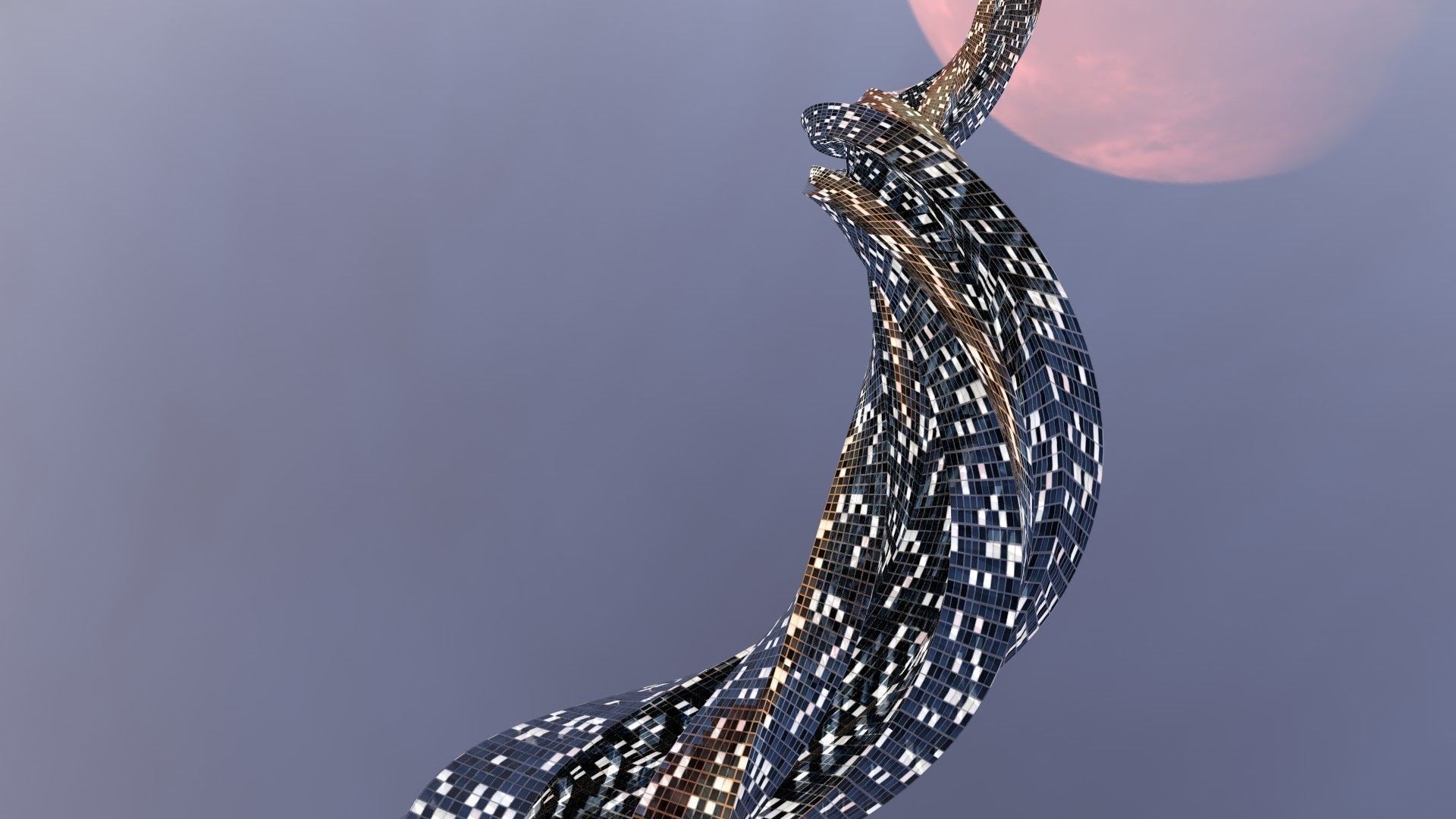 Sci Fi Tower 4 3D model_4