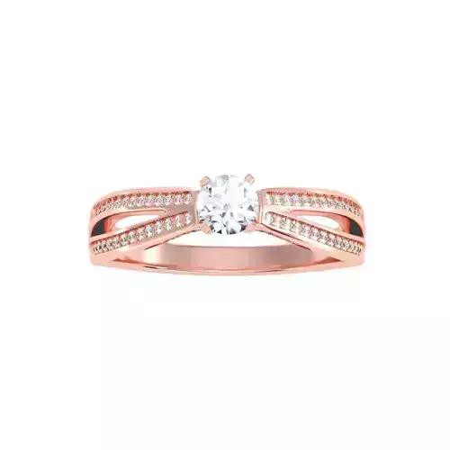 Women solitaire ring 3dm 10size stl render detail  3D print model