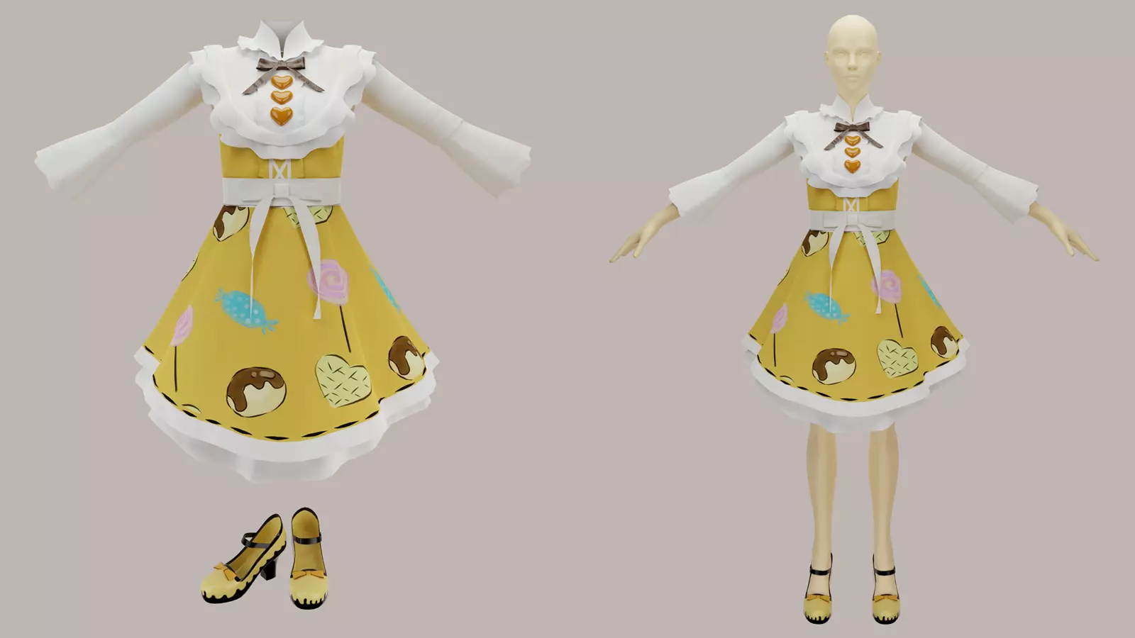 Woman fashion outfit v11 dress only 3D model