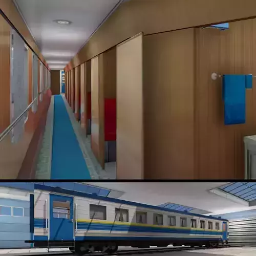 Train Passenger Low-poly 3D model