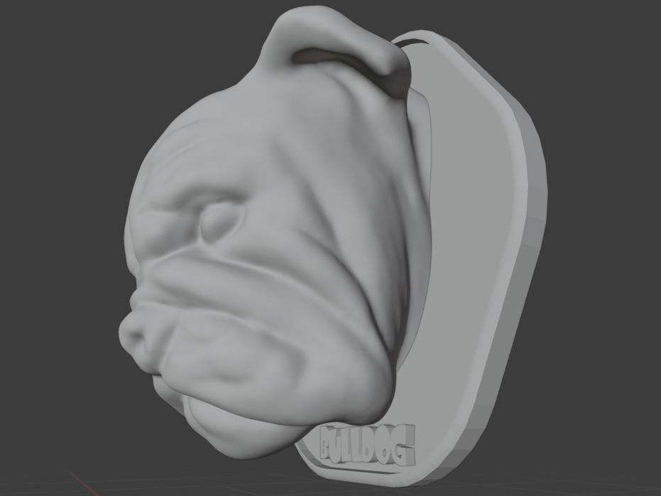 Animal Head Bulldog 3D print model_5