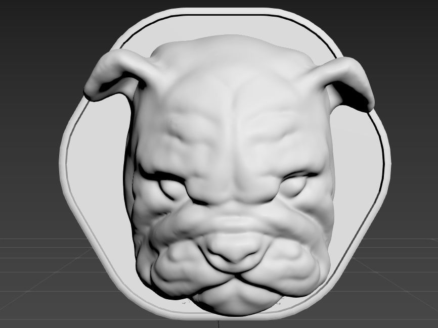 Animal Head Bulldog 3D print model_8