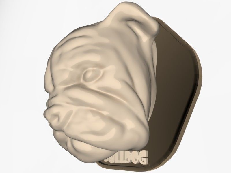 Animal Head Bulldog 3D print model_2