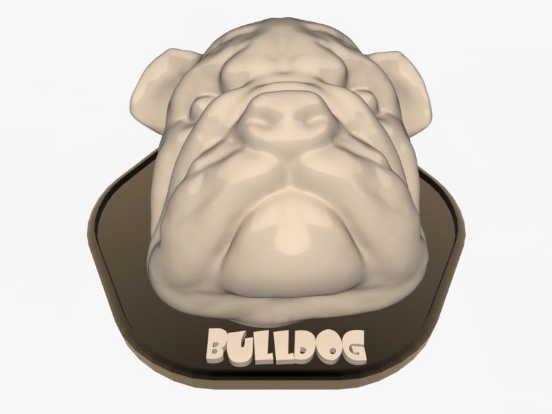Animal Head Bulldog 3D print model_3