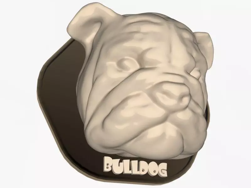 Animal Head Bulldog 3D print model_0