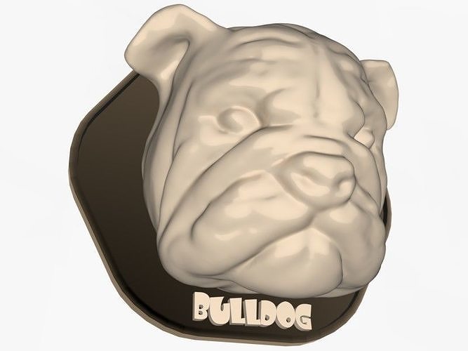 Animal Head Bulldog 3D print model