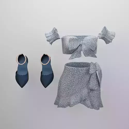 Woman fashion outfit v9 dress only