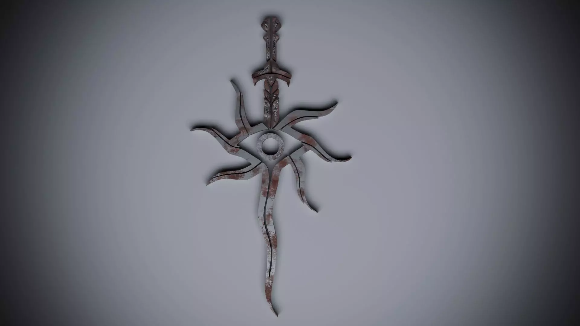 Sword with star Free 3D model