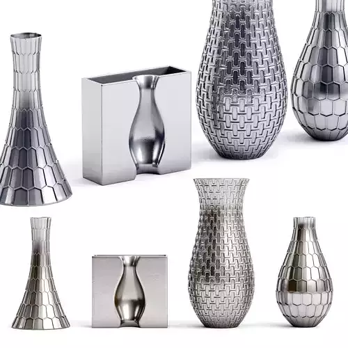 vase set 1 silver