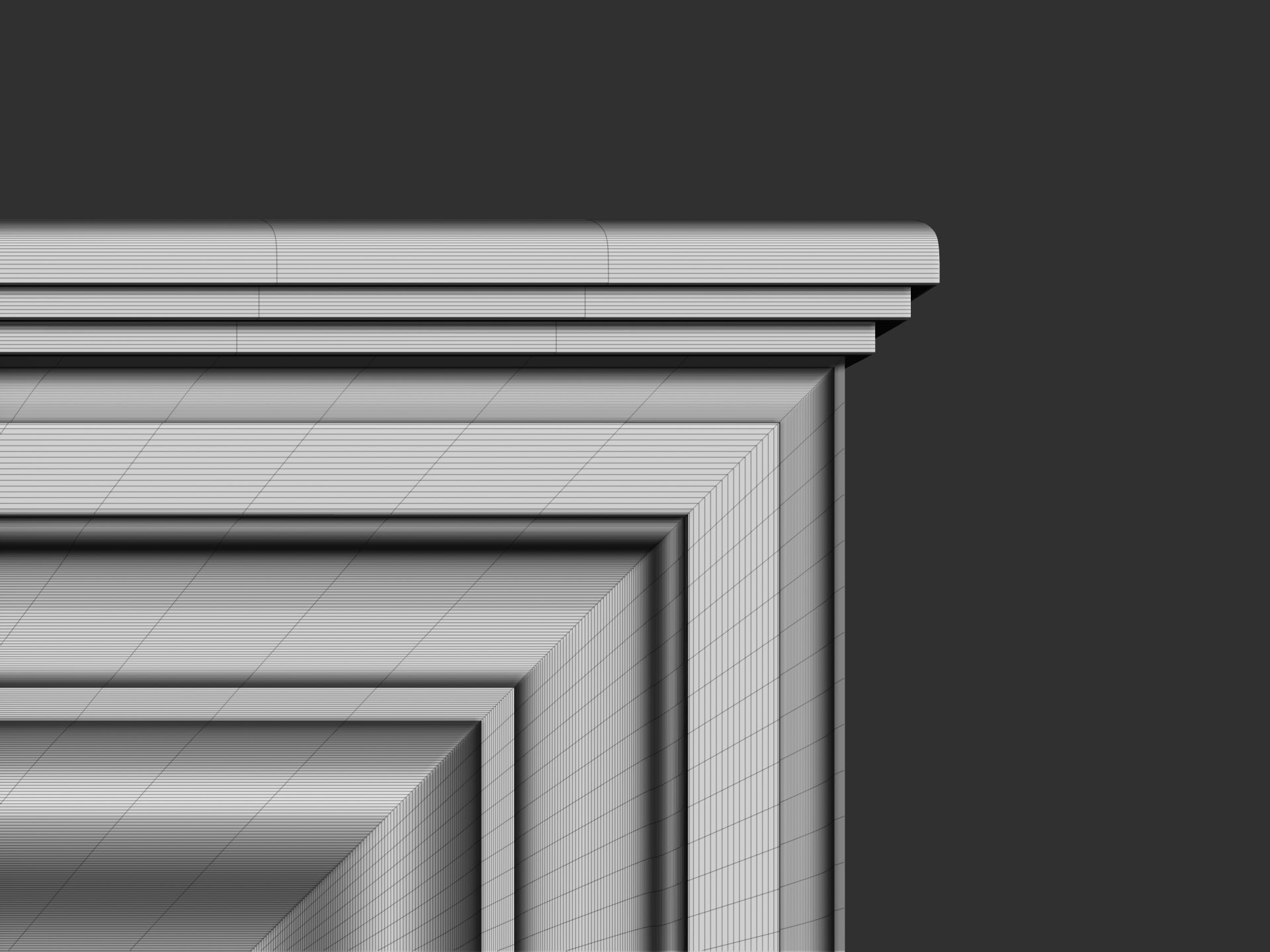 Architectural Fireplace mantel 3D model_16