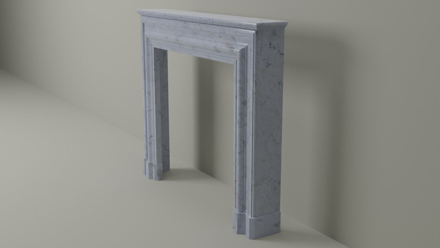 Architectural Fireplace mantel 3D model_5