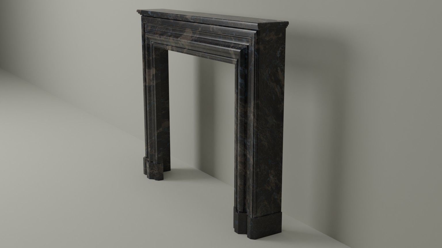 Architectural Fireplace mantel 3D model_1