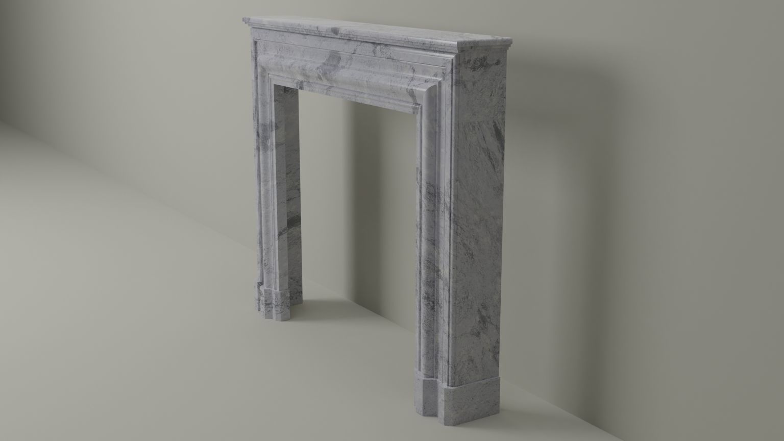 Architectural Fireplace mantel 3D model_9