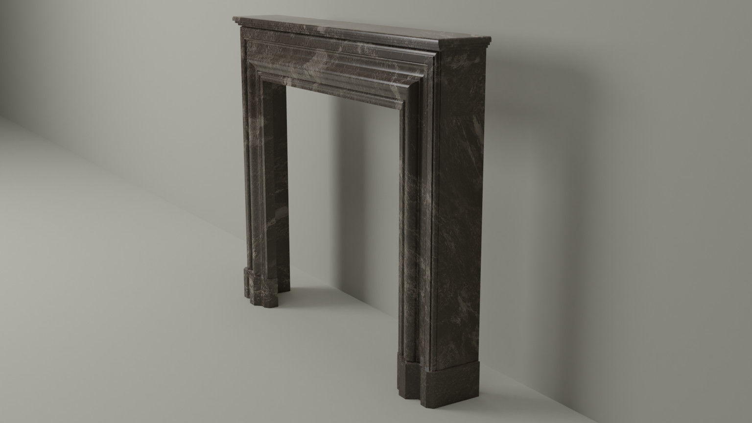 Architectural Fireplace mantel 3D model_3