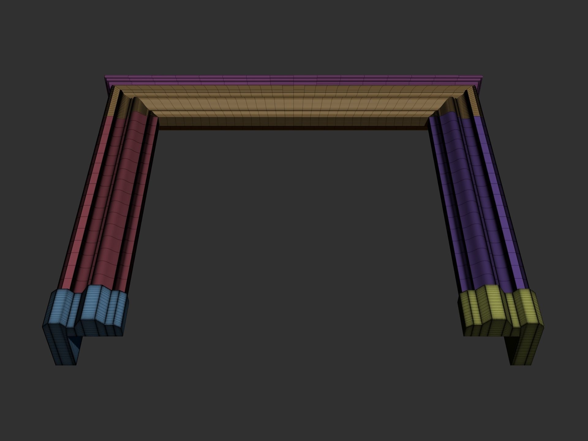 Architectural Fireplace mantel 3D model_14