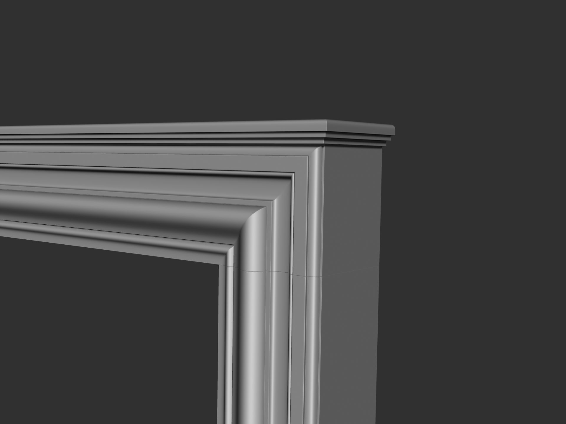 Architectural Fireplace mantel 3D model_12