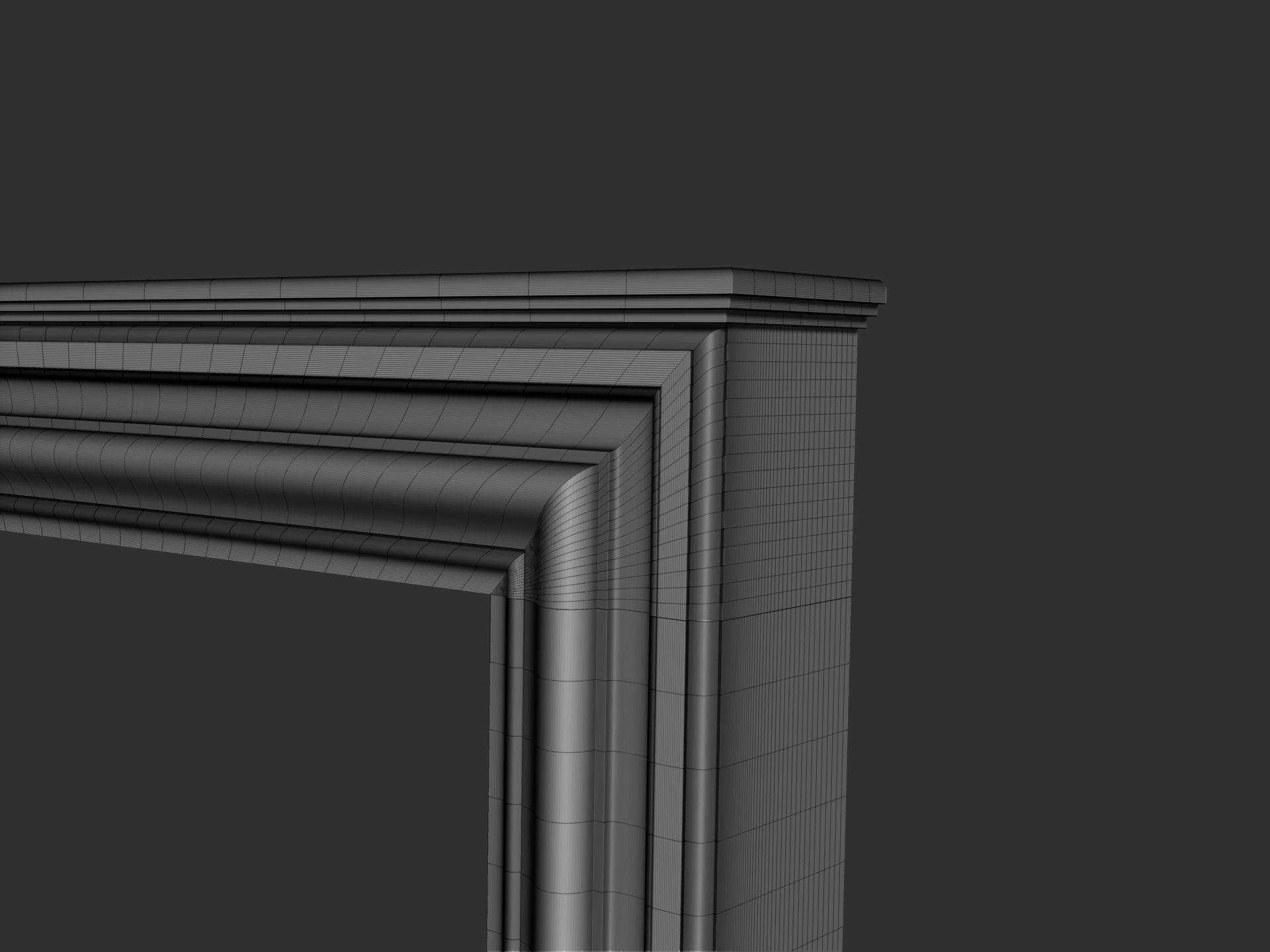 Architectural Fireplace mantel 3D model_13