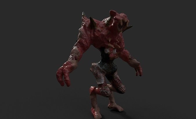 demons rought character monster creature  Low-poly 3D model