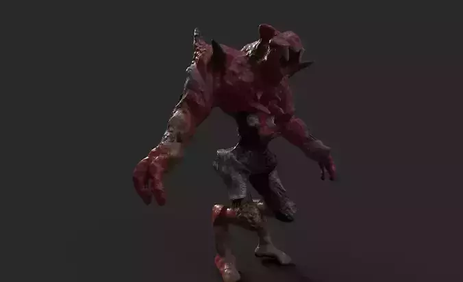 demons rought character monster creature  Low-poly 3D model