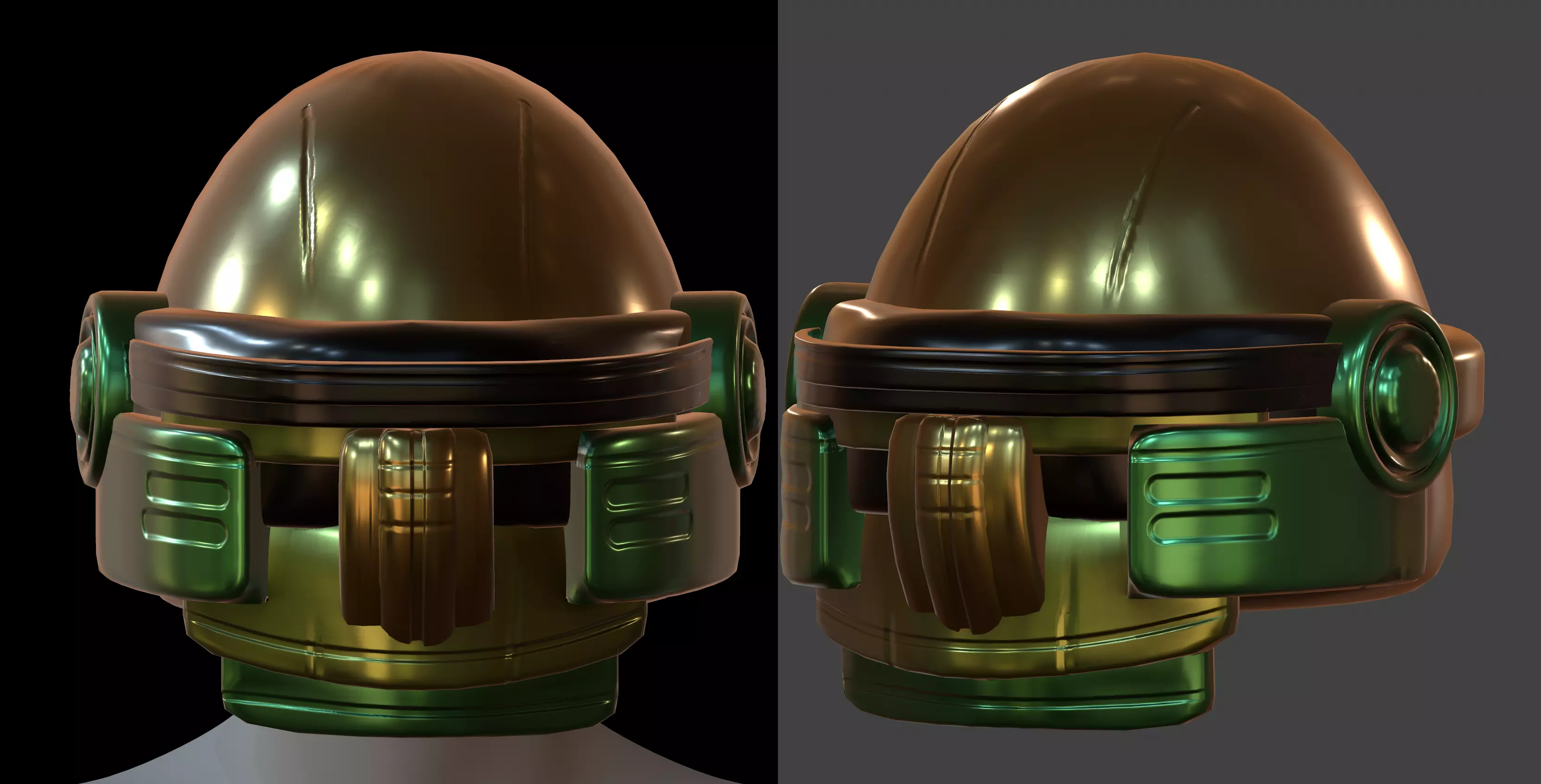 Gas mask helmet 3d model scifi Low-poly Low-poly 3D model