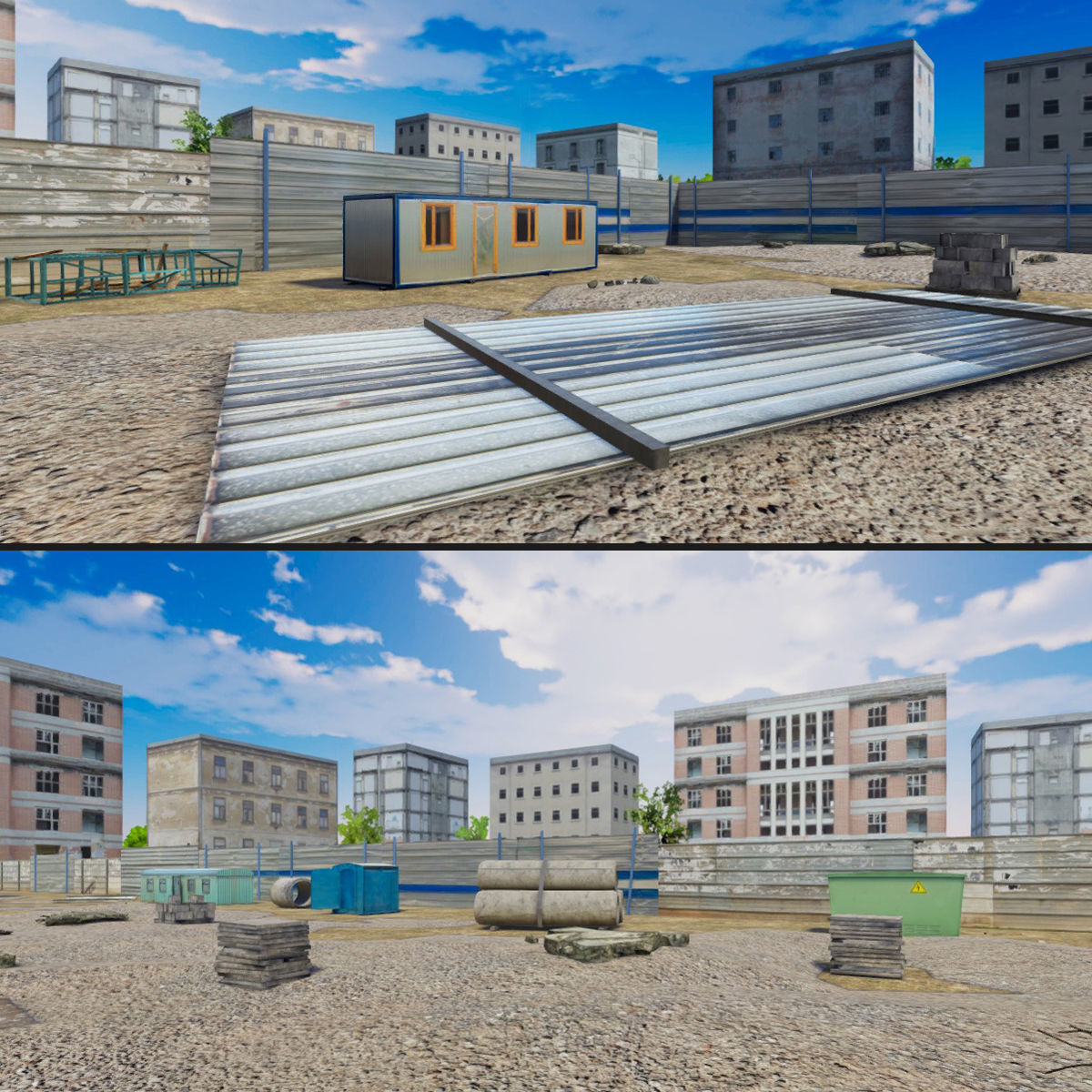 Abandoned House Set Low-poly 3D model_6