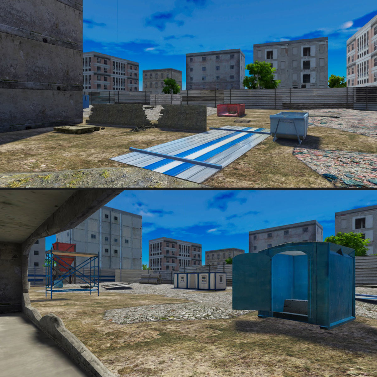 Abandoned House Set Low-poly 3D model_9