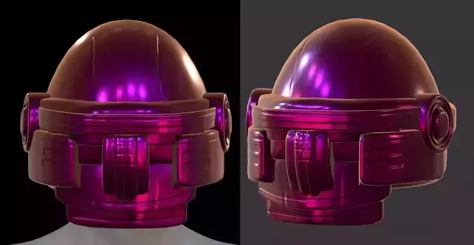 Gas mask helmet 3d model scifi Low-poly 