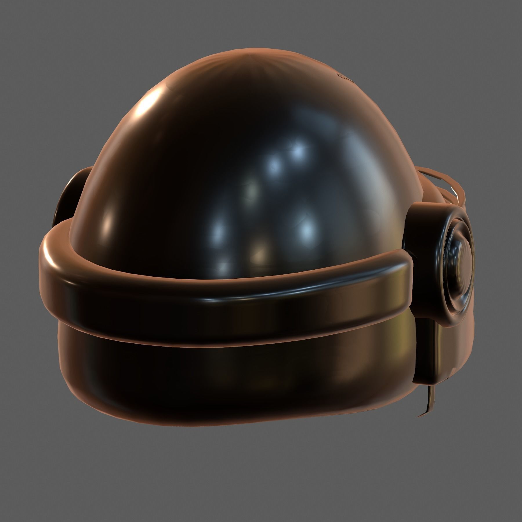 Gas mask helmet 3d model scifi Low-poly Low-poly 3D model_3