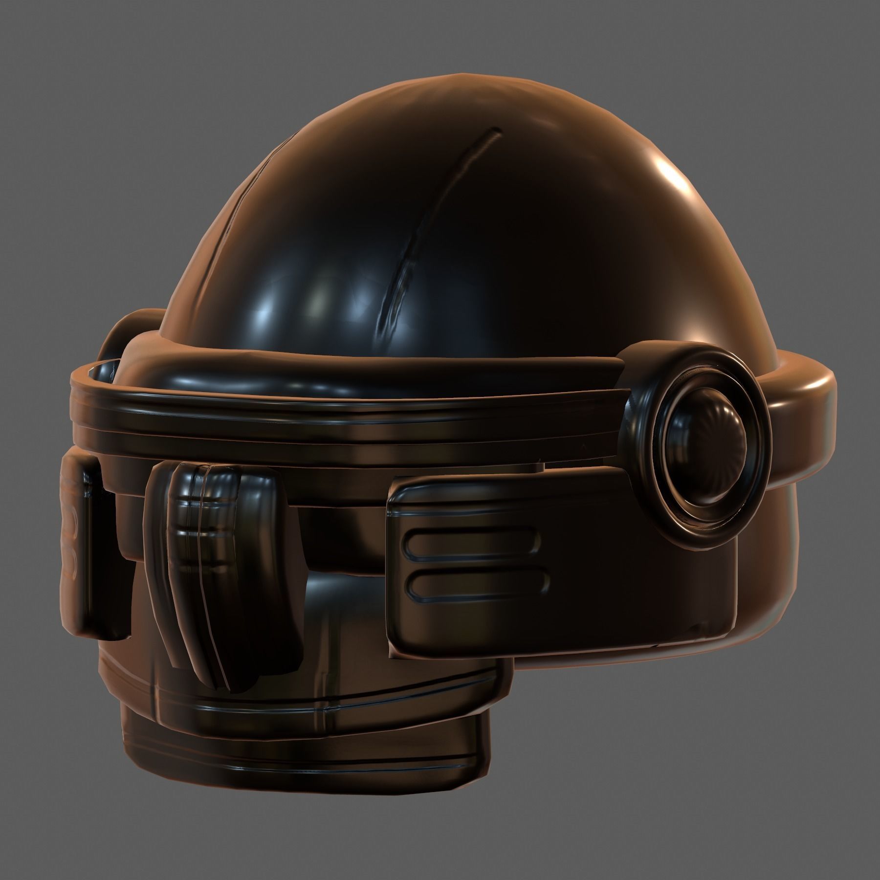 Gas mask helmet 3d model scifi Low-poly Low-poly 3D model_5