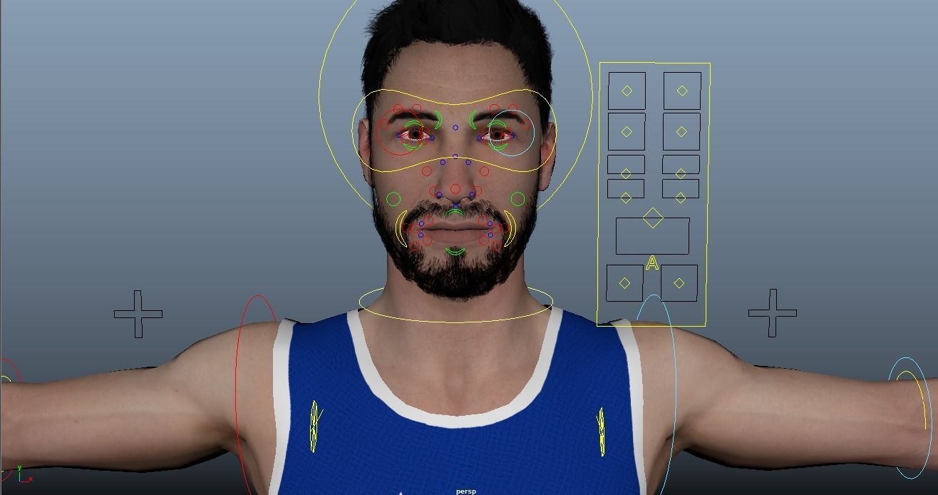 Basketball player Low-poly 3D model_7