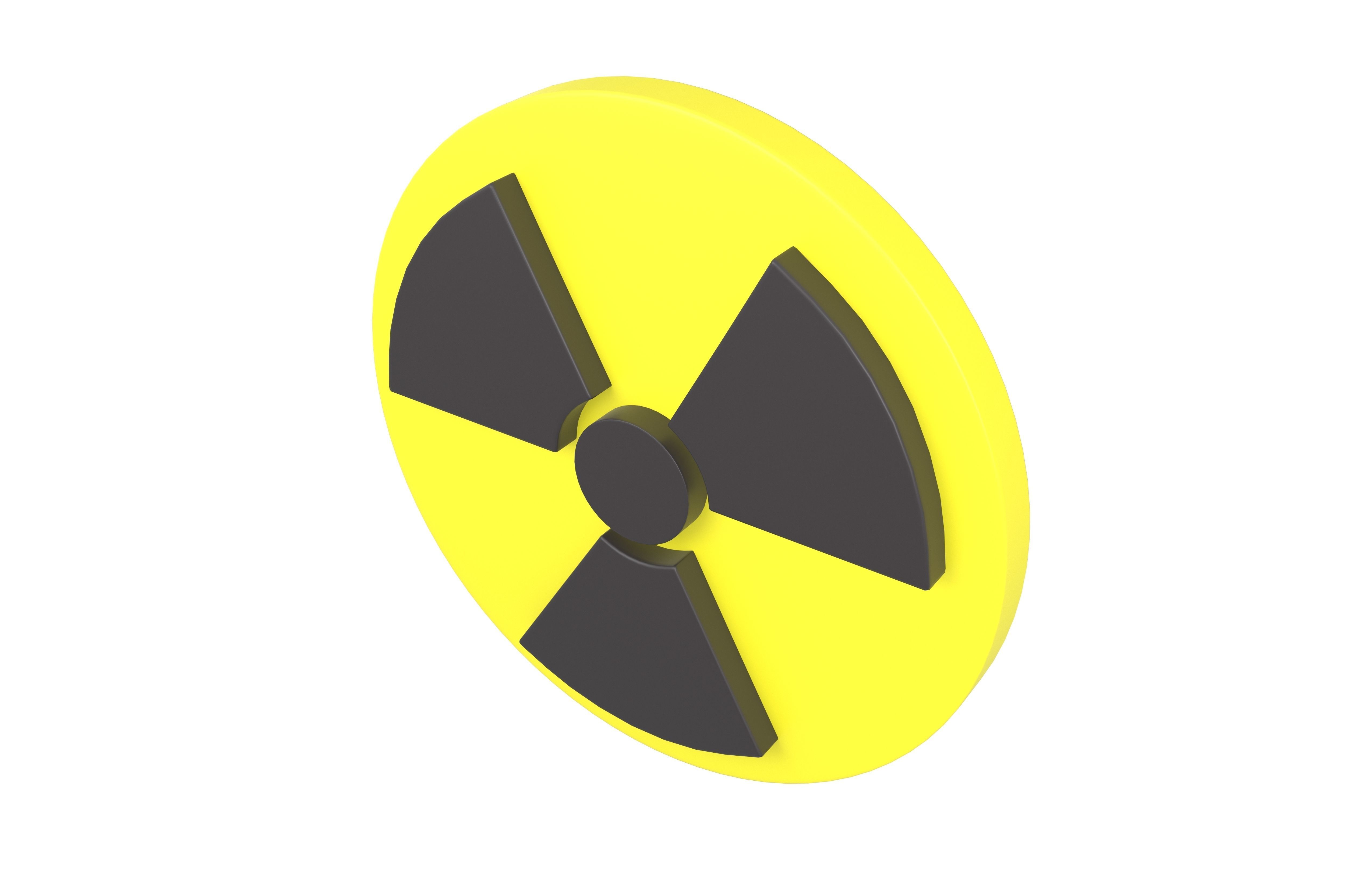 Radiation Symbol v1 001 Low-poly 3D model_2