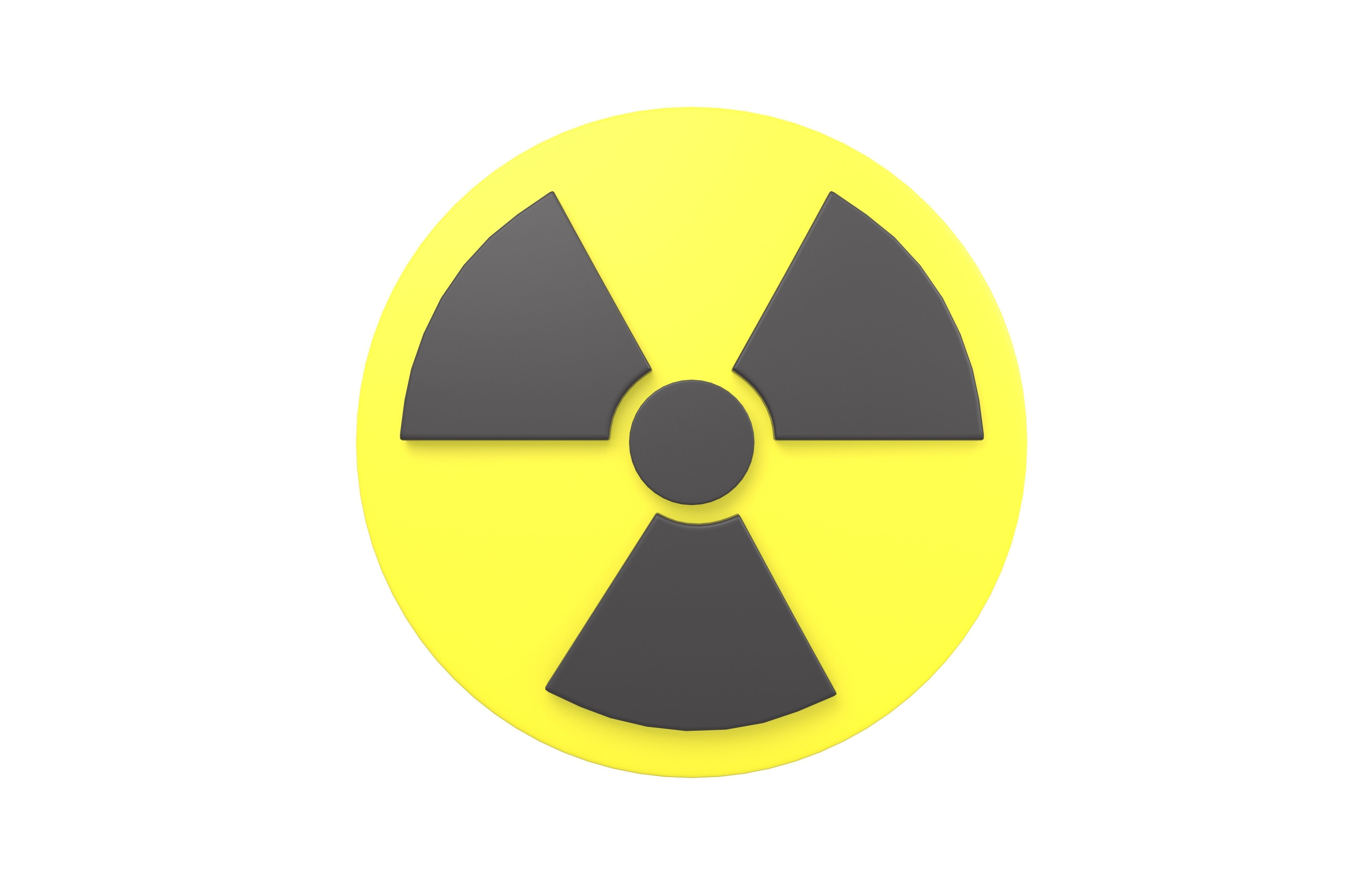 Radiation Symbol v1 001 Low-poly 3D model_1