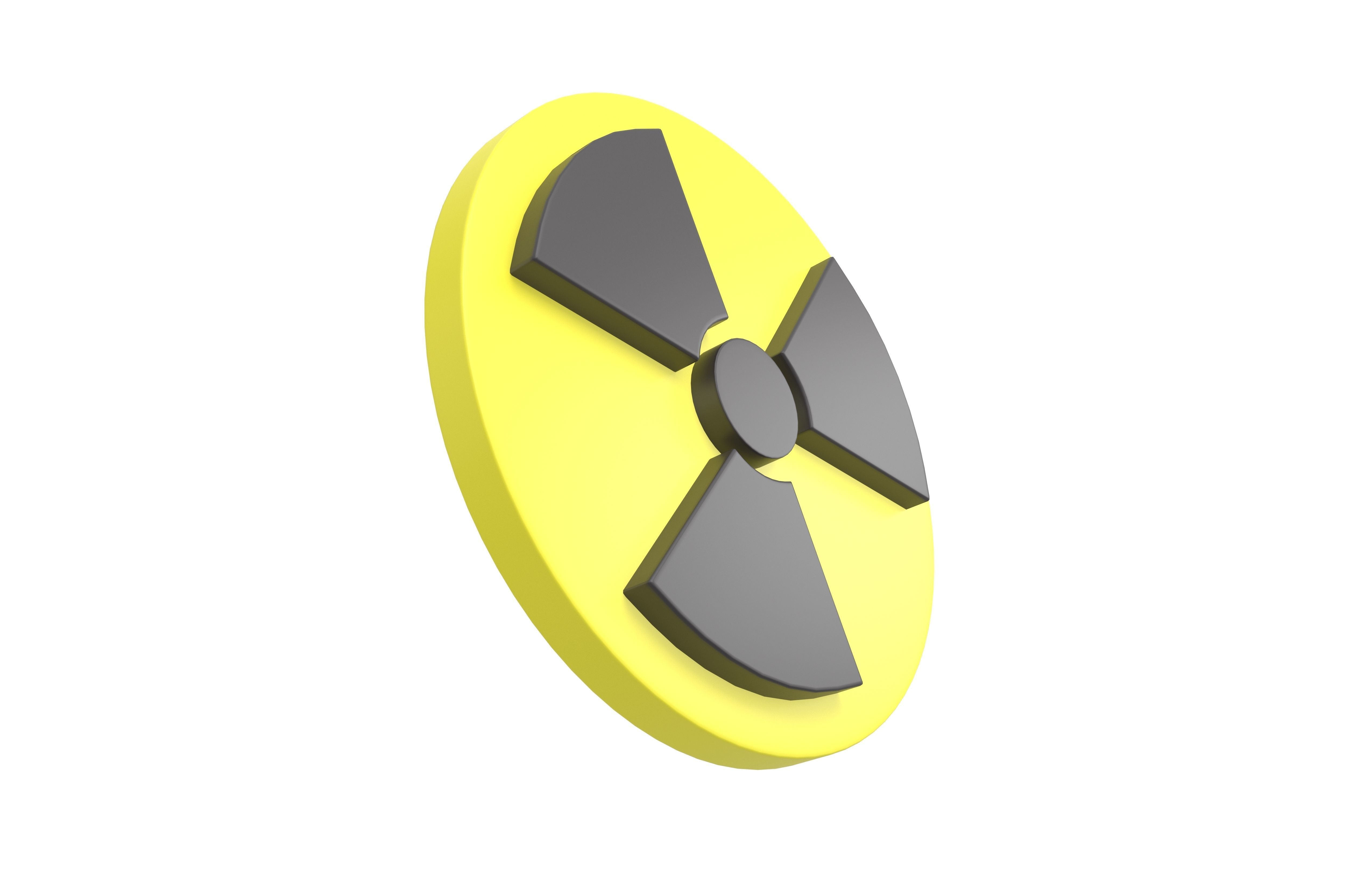 Radiation Symbol v1 001 Low-poly 3D model_3