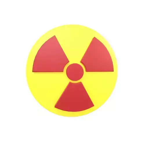 Radiation Symbol v1 002 Low-poly 3D model