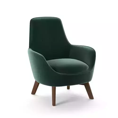 Lounge Chair Velvet Green