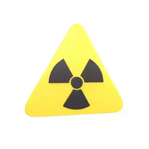 Radiation Symbol v2 001 Low-poly 3D model