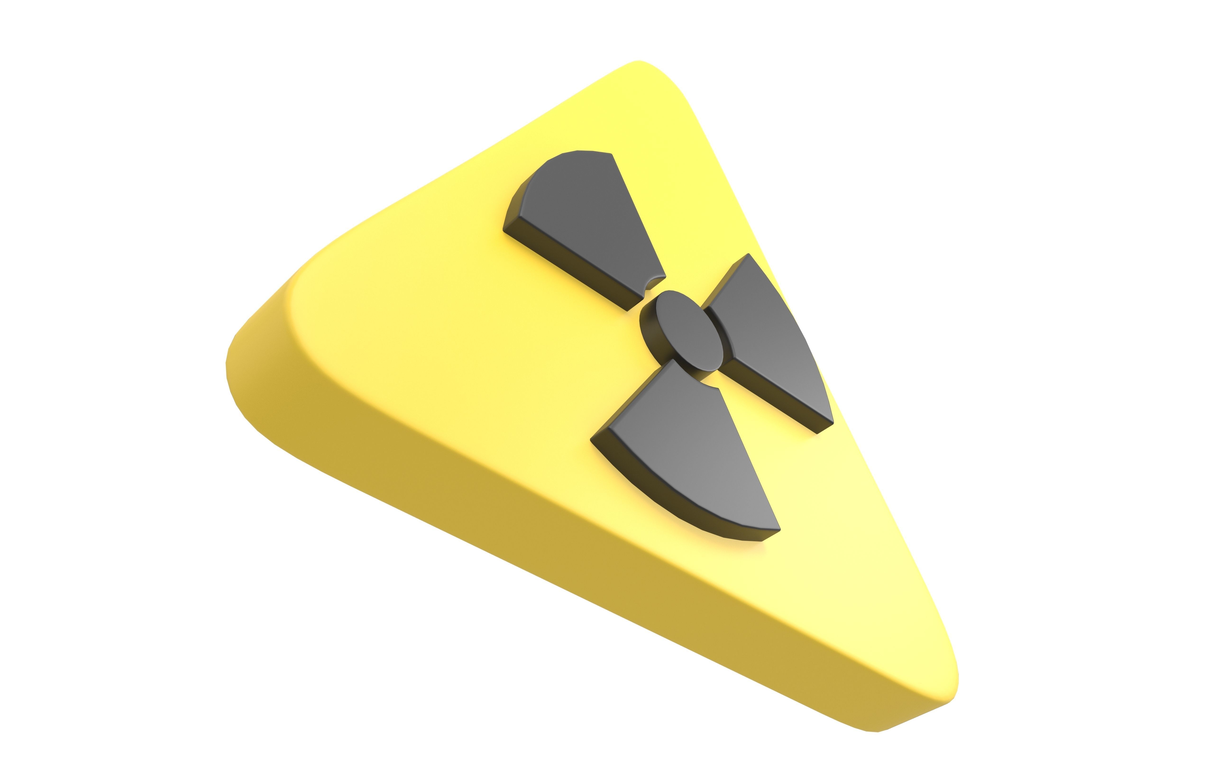 Radiation Symbol v2 001 Low-poly 3D model_3