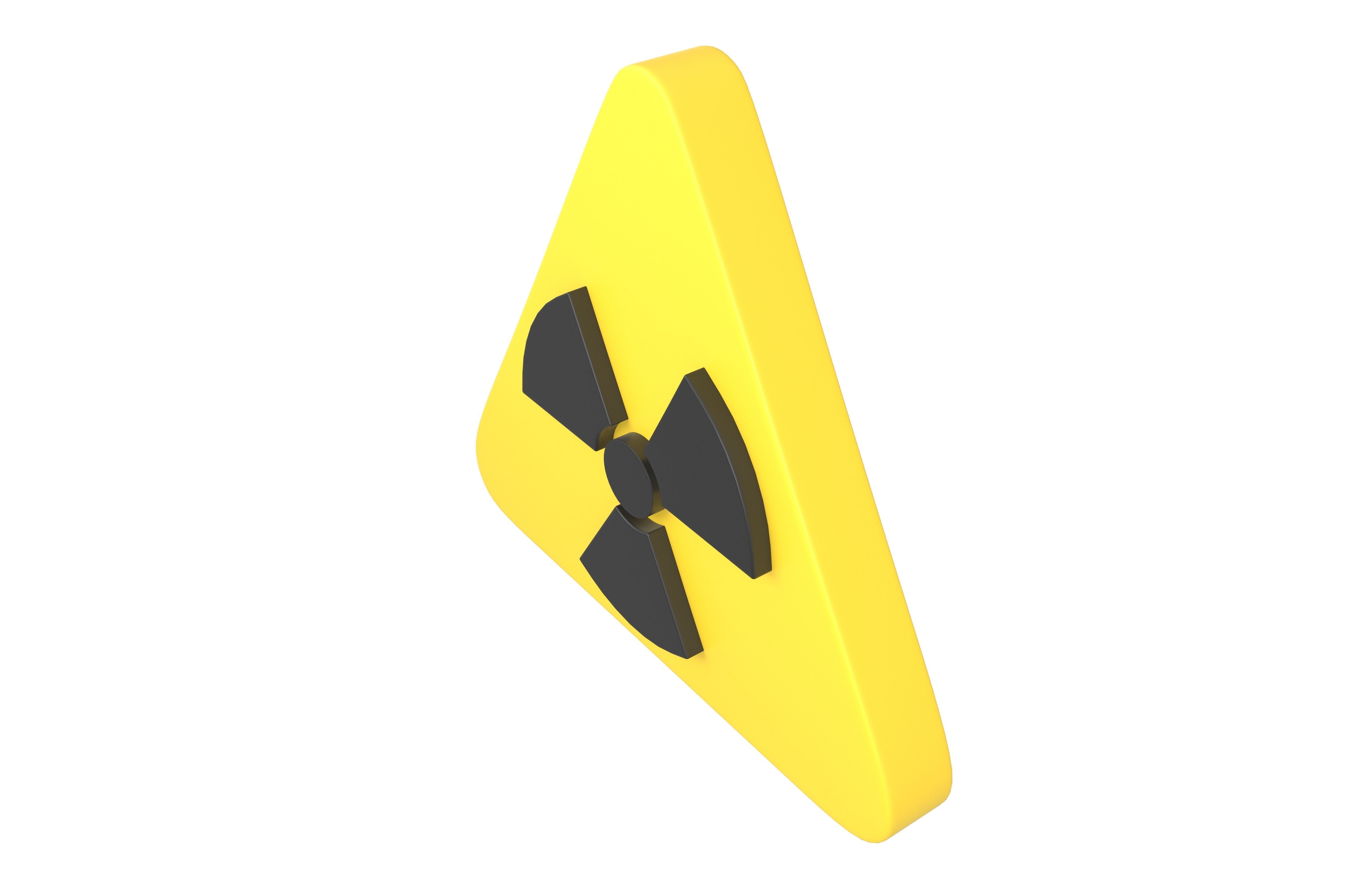 Radiation Symbol v2 001 Low-poly 3D model_2