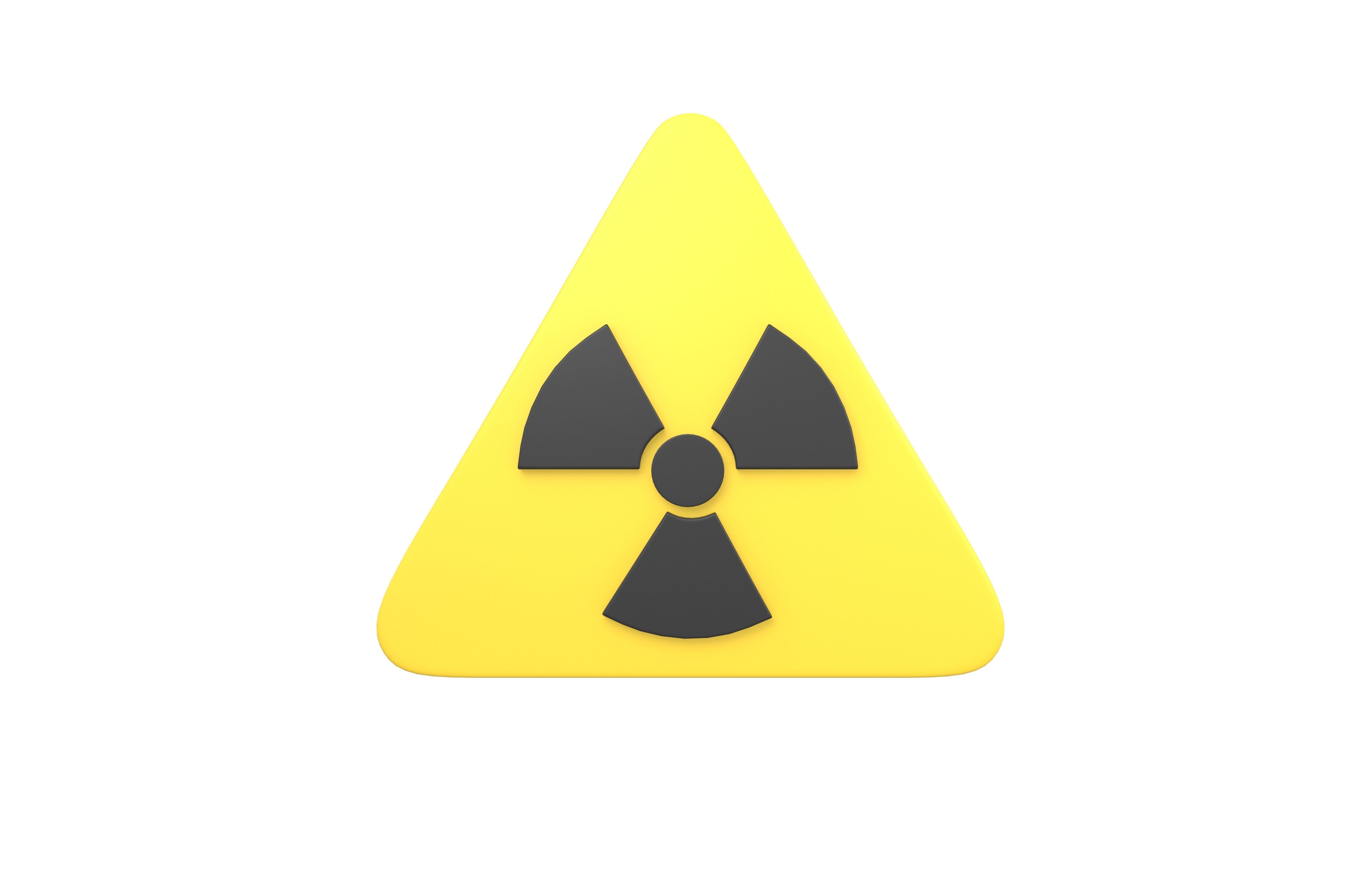 Radiation Symbol v2 001 Low-poly 3D model_1