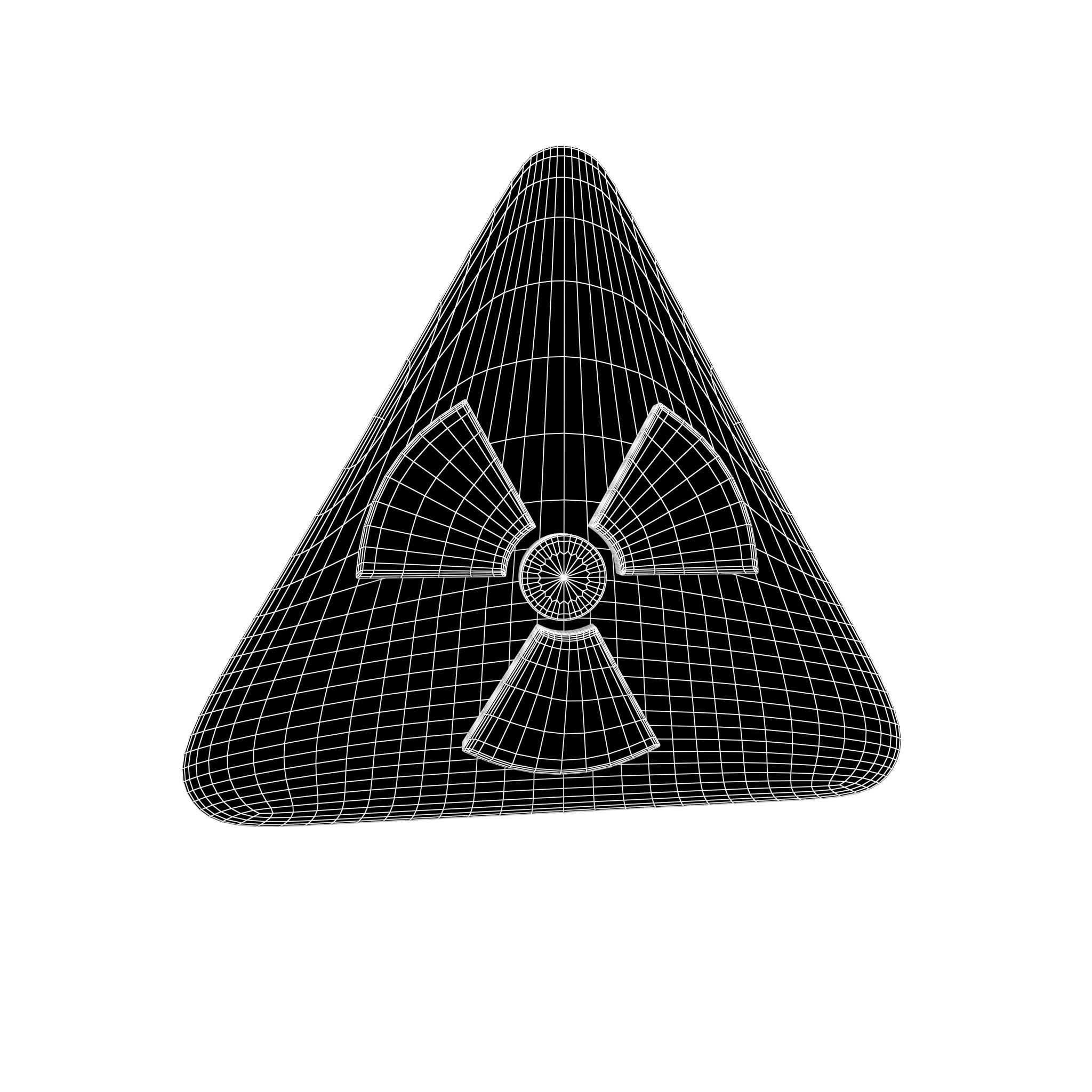 Radiation Symbol v2 001 Low-poly 3D model_4