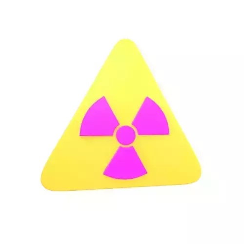 Radiation Symbol v2 003 Low-poly 3D model