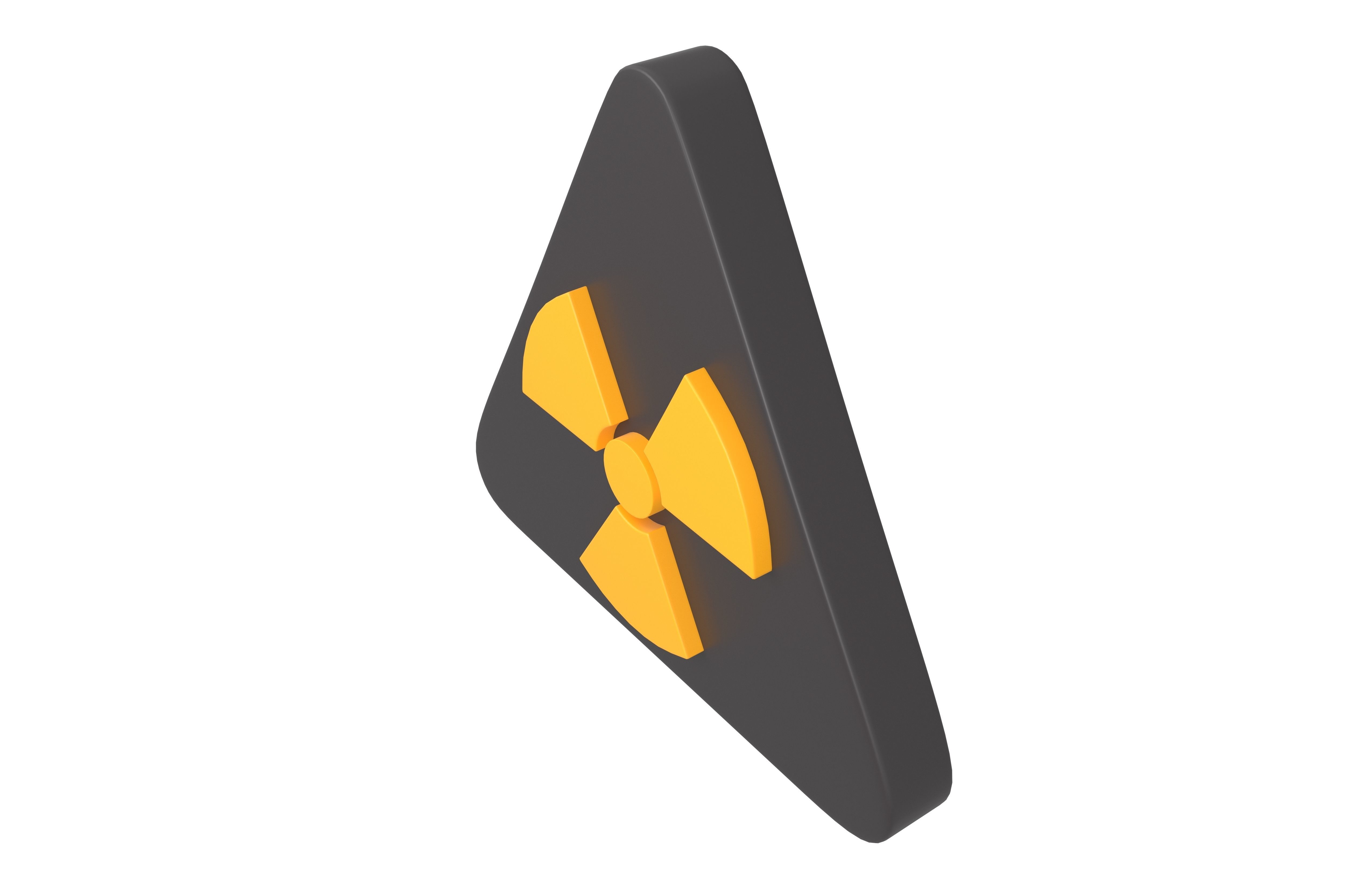 Radiation Symbol v2 004 Low-poly 3D model_2