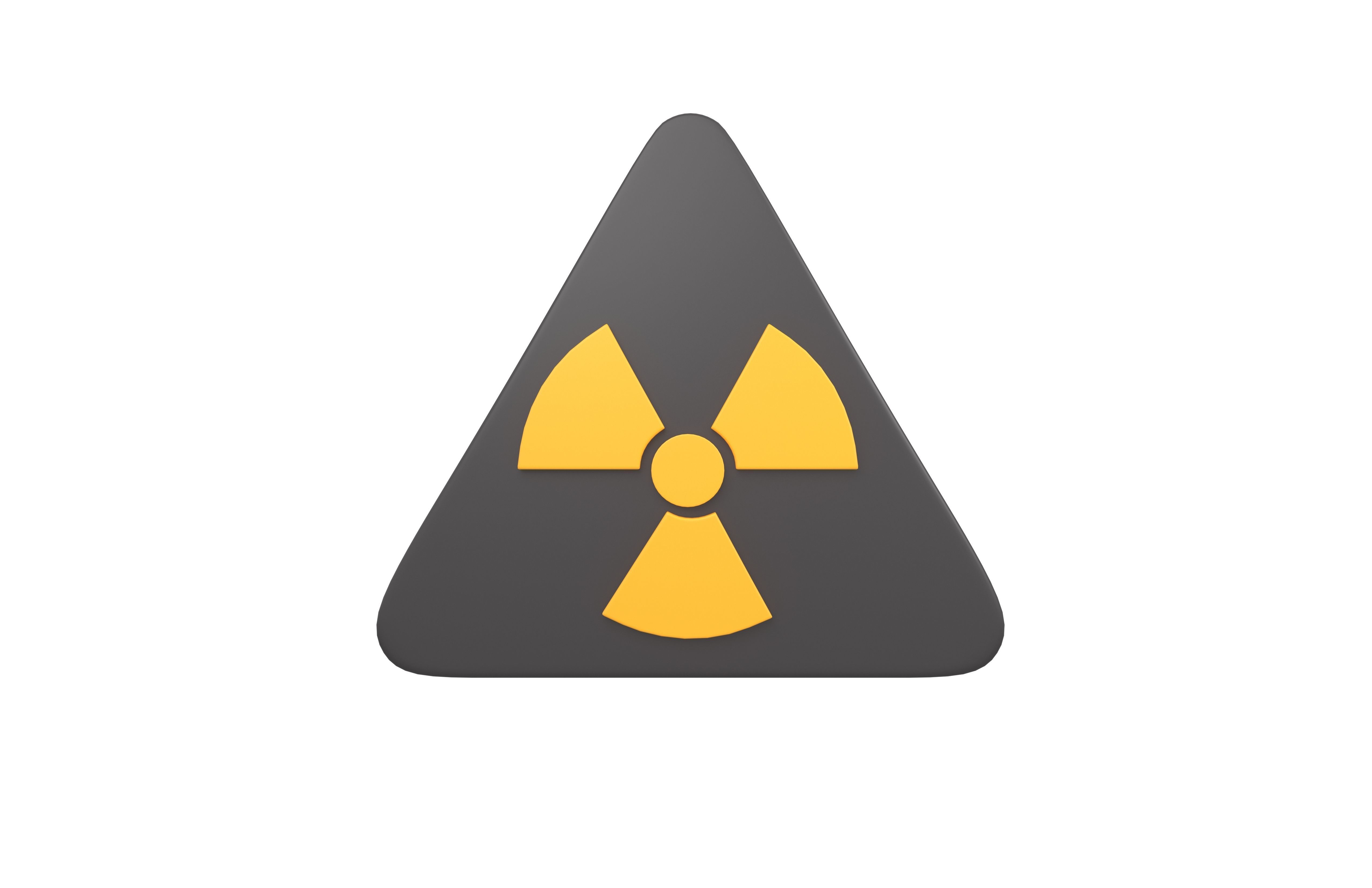 Radiation Symbol v2 004 Low-poly 3D model_1