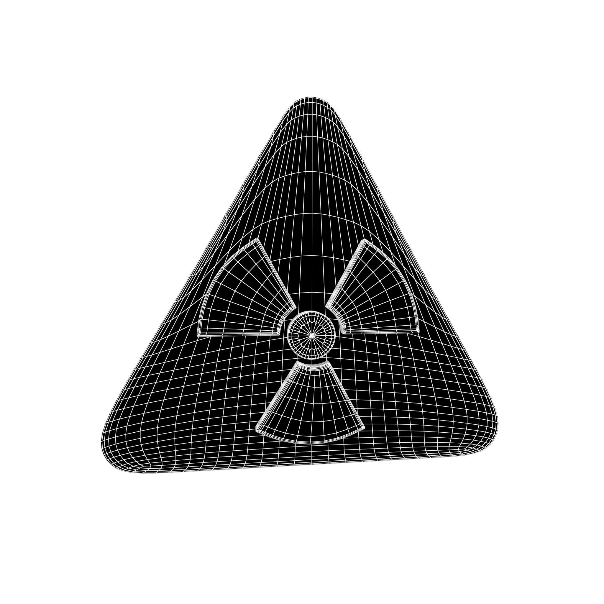 Radiation Symbol v2 004 Low-poly 3D model_4